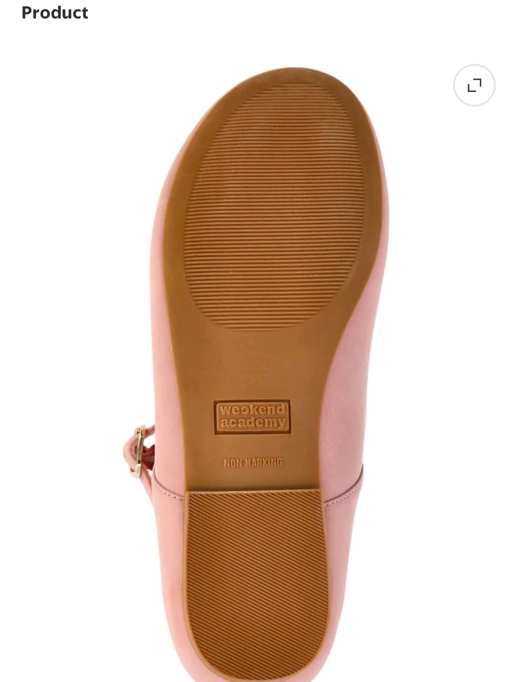 NWT Weekend Academy girl' Size 5 ballet flats Pink Strap Buckle